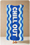 Pop Art Chill Out Written Blue Patterned 70X150 Beach Towel - Digital Printed Fade-Resistant Bath Towel - 4