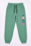 Girl's 4-Piece Double Pocket Printed Jogger Sweatpants - 4