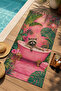 Maximalist Bathtub with Raccoon Tropical Leaf Pattern 70X150 Beach Towel - Cotton Bath Towel - 4