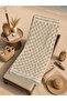 Pastel Yellow Blue Checkered Summer Modern Patterned 70X150 Beach Towel - Cotton Bath Towel - 2