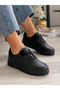 Women's Black 4-Point Orthopedic Sole Lace-Up Casual Shoes Ballet Loafer - 2