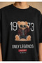 Unisex Black T-Shirt Legend Teddy Oversize - 2