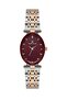 Dial with Burgundy Strap, Rose Gray Color, Same as in the Image, 24 mm Women's Wristwatch and Bracelet - 6
