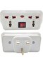 Universal 4 Way Electrical Adapter with Indicator Light Plug British Socket 4 Outlets (2UK, 2EU) Mul