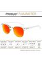 Foldable Rectangular Sunglasses for Men and Women Uv Protection Classic Sun Glasses - 4