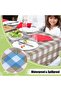 138 x 178 cm rectangular tablecloth, waterproof vinyl, washable checkered pattern, indoor and outdoor picnics - Style 11 - 5