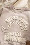 Dino Adventure Embossed Printed Baby Boy Tracksuit Set - Cotton Brown Beige Two-Piece Top and Bottom Set - 6