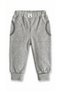 Unisex Zebra Detailed Baby Pants with Pockets 70% Cotton 25% Polyester 5% Elastane Gray Bottom Sweatpants - 2