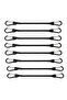 8 black 35cm bungee cords.