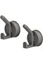 Self-adhesive towel hooks – No drilling required, rotating suction cup, ABS silicone material, gray, suitable for bathrooms and balconies. - 4
