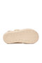 Women's Cream Adjustable Velcro Thick Sole Genuine Leather Sandals B640 Z - 5