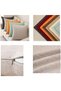 set of 4 linen cushion covers, modern décor style, simple and neutral design, suitable for bedrooms, living rooms, sofas and beds, orange, 60*60 cm. - 4