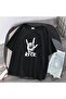 Mi̇ngalondon Rock Black Unisex Oversize T-Shirt - 2
