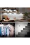 Mini Touch Light, 6 Pack Wireless Under Cabinet Lights Round Tap Push Button Light Battery Op - 6