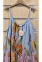 Short Italian Dress with Rope Straps, Muslin Woven, 100% Cotton - 3