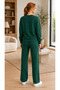Women's Be Still Written Sweatshirt Set – Round Neck Printed Sweatshirt and Straight-Leg Bottoms 2-Piece Set - 2