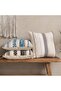 Pack of 2 Boho Decorative Throw Pillow Covers 18x18 Farmhouse Cushion Case Striped Chenille - 3