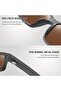 Sport Sunglasses for Men Women Uv Protection Lightweight Tr90 Rectangular Polarized Frame - 4