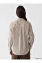 Lcw Modest Yellow Striped Oversize Poplin Women's Shirt Tunic - 4