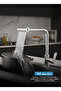 4-Mode Kitchen Sink Faucet with 360° Rotating Arm, Rain Shower Water Flow, Multi-Function Sprayer, Single Handle and Durable ABS & Copper Construction