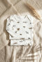 Safari Roar Patterned Baby Set - 100% Cotton Camisole Ribbed Long Sleeve Bodysuit and Pants Set - 3