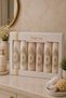 Pearl Laced Embroidered Gift Dowry Box for Bride and Groom, Boxed 100% Cotton Bath Towel Set 50X90 Size 6 Pieces - 2