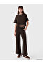 Xside Brown Soft Touch Oversize Women's T-Shirt
