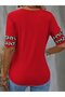 Women's short sleeve v-neck leopard print viscose blouse - 3