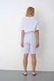 Women's Muslin Shorts High Waist with Pockets Oversize 100% Cotton - 3