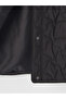 Black Shirt Collar Quilted Women's Puffer Coat - 8