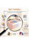 3-Pack Clear Clothes Storage Box, Foldable Wardrobe Organizer with Lid and Handle,Storage Bins with - 3