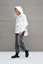 Ecru Hooded Oversize Sweatshirt 18242 - 3