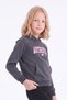 Girl's Printed Kangaroo Pocket Long Sleeve Hooded Sweatshirt - 2