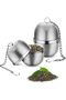 2 Pack Stainless Steel Tea Infusers, Reusable Loose Leaf Tea Strainers with Chain Hook, Fine
