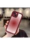 حافظة سيليكون متوافقة مع هاتف iPhone 14 Plus، مصنوعة من السيليكون بلون أحمر كلاريت متدرج ونقوش نجمية، مقاومة للصدمات بشكل جمالي - 2