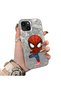iPhone 15 Compatible Spider Man Patterned Silicone Edge Hard Back Case Couple Phone Case