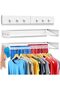 Wall Mounted Drying Racks for Laundry, Retractable Clothes Drying Rack Wall Mounted with Carbon Stee