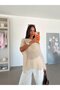 One-Shoulder Cape Blouse - Stone - 3
