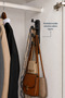 2 Pieces Multi-Purpose Closet Organizer, Bag, Shawl, and Belt Hanger, Organizer, Adhesive Door Back Hanger, and Adhesive Hanger - 4
