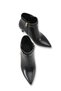 Elara Alba Women's Pointed Toe Heeled Boots 0012507 Black Skin - 5