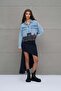 Blue Plaid Denim Oversize Shirt 18133 - 2