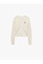 Long Sleeve Embroidered Crew Neck Knitwear Cardigan - 6