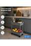 2-Tier Wheeled Organizer Shelf 360 °   Rotating Multi-Purpose Kitchen Bathroom Organizer Basket - 2