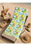 Yellow Green Blue Tropical Leaf and Bird Pattern 70X150 Beach Towel - Digital Printed Bath Towel - 5