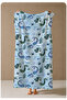 Blue Seahorse and Sea Creatures Patterned 70X150 Beach Towel - Cotton Bath Towel - 4