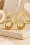 Gold Tone Chain Mesh Hoop Earrings for Women – Textured Multi-Strand Statement Hoops, Elegant Modern Fashion Jewelry - 3