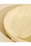 Brown Round Basket with Fabric - 3