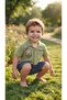 Nazar 23246 Boy's Khaki Linen Shirt Lycra Shorts Set - 3