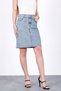 Blue Snow Women's Regular Fit Lycra High Waist Mid-Length Denim Jeans Skirt Ali̇ce-4008 - 2