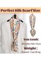Luxury white silk square scarf women's summer style. - 2